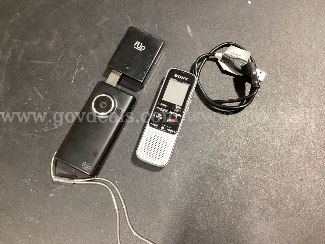 Cisco Flip Video Camcorder & Sony Digital Voice Recorder Bundle - Untested / As-Is
