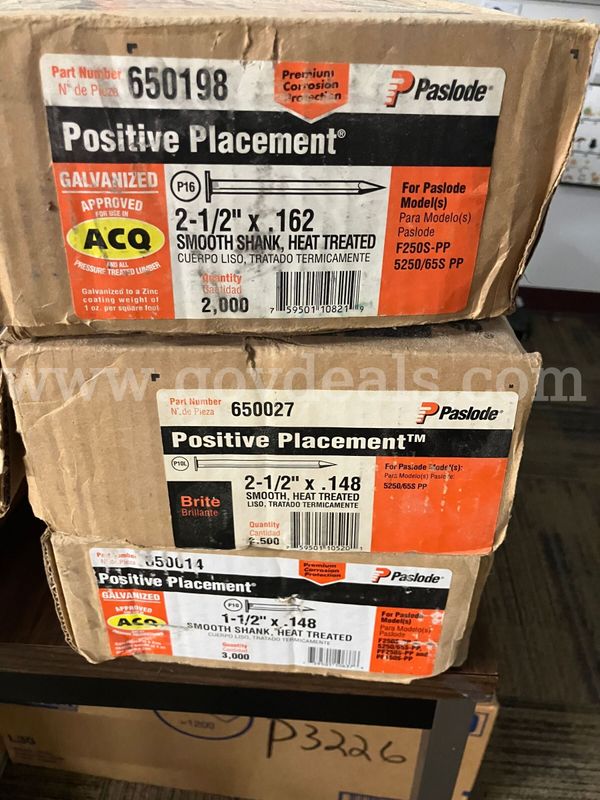 Paslode Positive Placement Metal Connector Nails - 3 Boxes Assorted Sizes