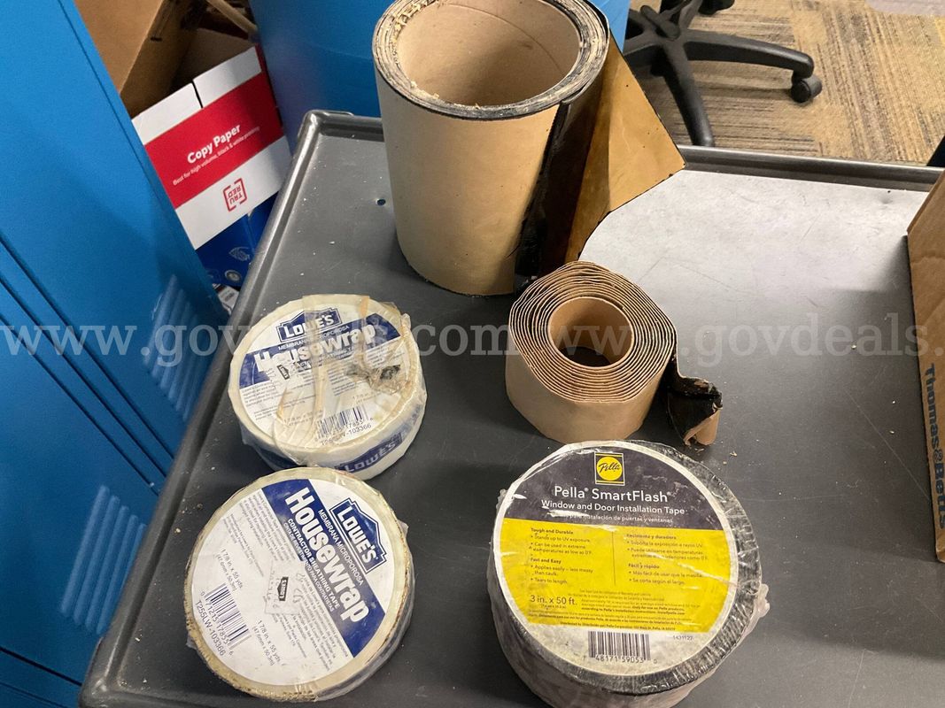Assorted Flashing Tape & Housewrap Tape Lot - Pella SmartFlash, Lowe's Housewrap, Flashing Rolls