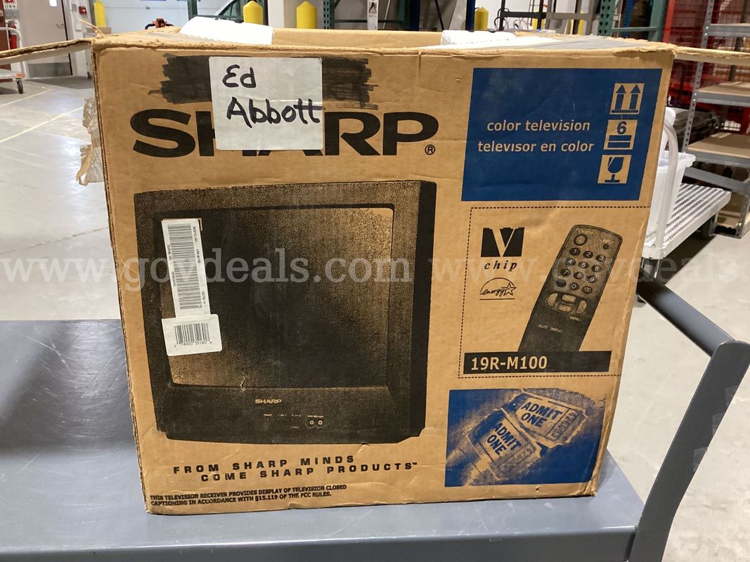Sharp 19R-M100 19" CRT Color Television TV - Open Box / Original Packaging (1 of 4)