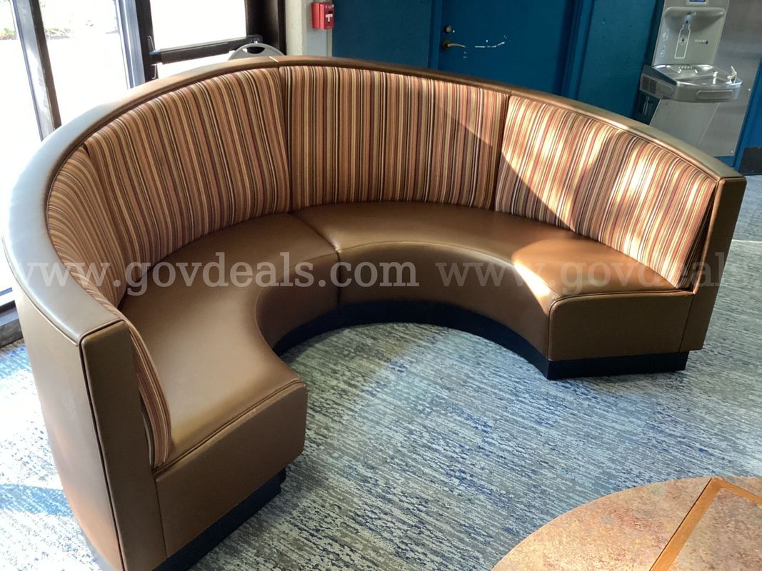 Commercial Curved Sectional Booth Seating - 94" x 44" (Table Not Included)