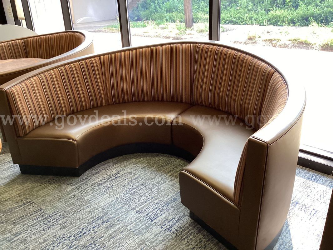 Commercial Curved Sectional Booth Seating - 94" x 44" (Table Not Included)
