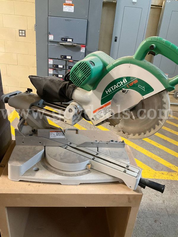 Hitachi C10FSB 10” Sliding Compound Miter Saw with Custom Workbase