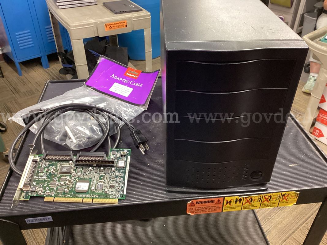 Vintage External SCSI Tower Bundle with Adaptec SCSI Card 29160 & LVD Cable