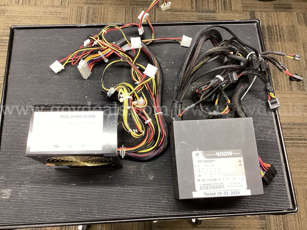 Pair of PC Power Supplies - Corsair CX400W & Coolmax AP-650X (Untested / As-Is)