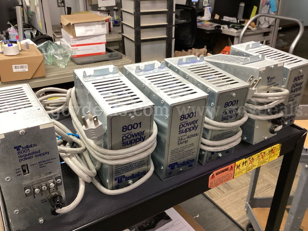 Lot of 6 Tellabs 8001 Regulated Power Supply Switchable 24V / 48VDC 1A - Working