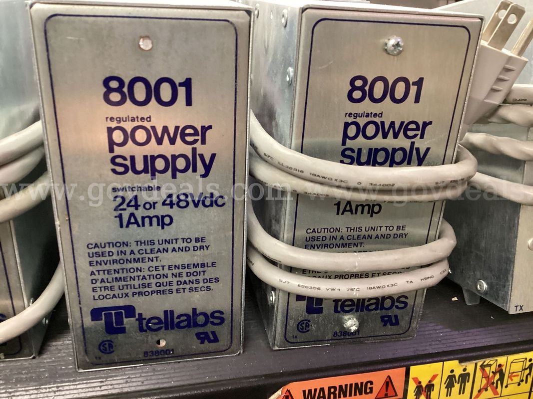 Lot of 6 Tellabs 8001 Regulated Power Supply Switchable 24V / 48VDC 1A - Working