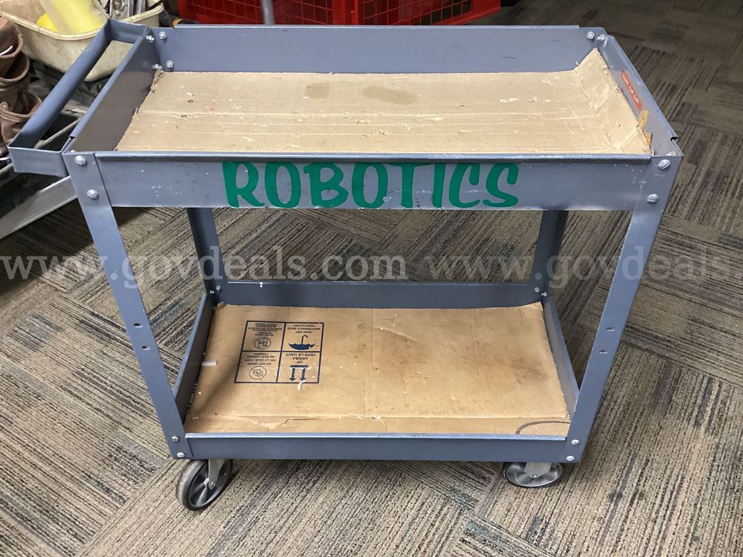 Heavy-Duty Steel 2-Shelf Utility Cart with Casters (34" x 17" x 32")