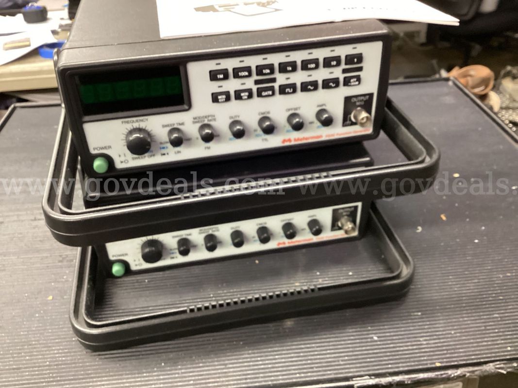 Lot of 2 Meterman FG3C Function Generators 0.3Hz-3MHz w/ B&K Precision 4011A Manual - AS-IS / Untested