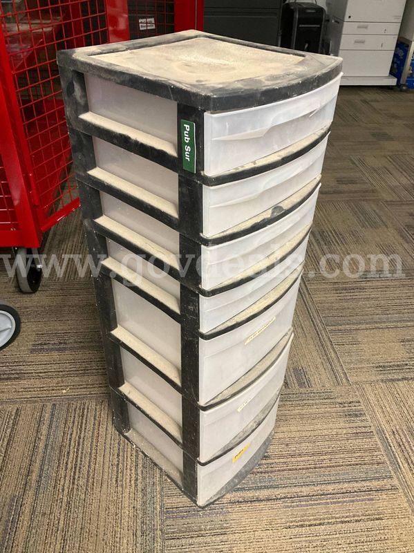 Sterilite 7-Drawer Clear Plastic Storage Tower Organizers