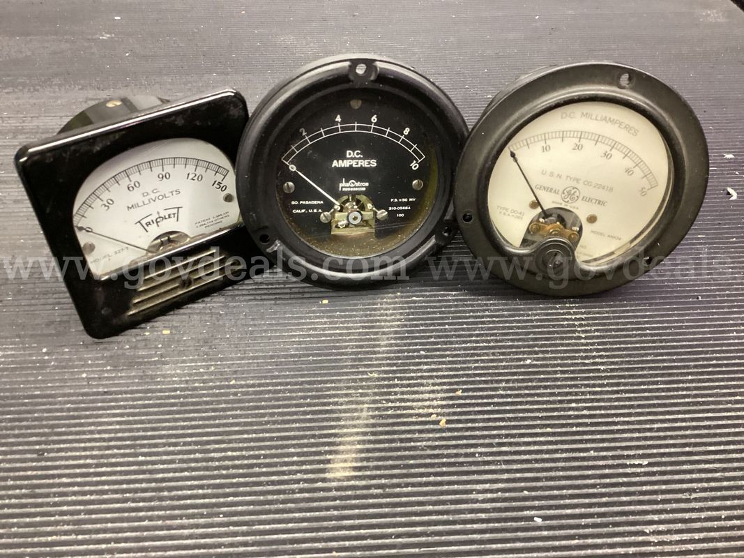 Vintage Analog Panel Meters Lot – Triplett, Phaostron & General Electric (US Navy)
