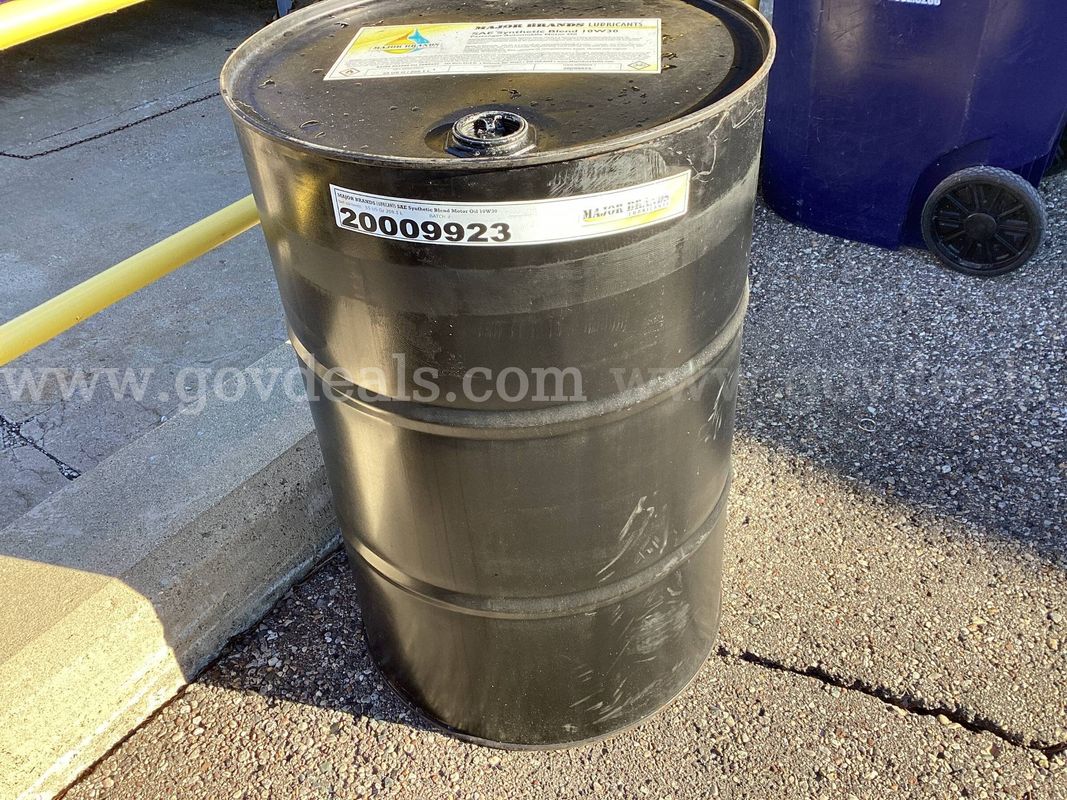 Empty 55 Gallon Black Steel Barrel – Closed Top with Bung Plugs