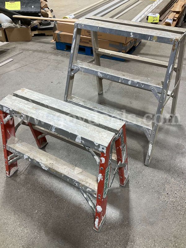 Set of 2 Heavy-Duty Aluminum Workstands / Walk-Up Benches