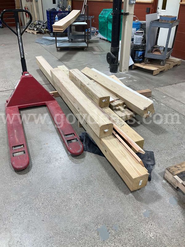 Bulk Lumber Lot: 6x6 Pressure-Treated Timber Posts, Framing Boards & Assorted Scrap Wood