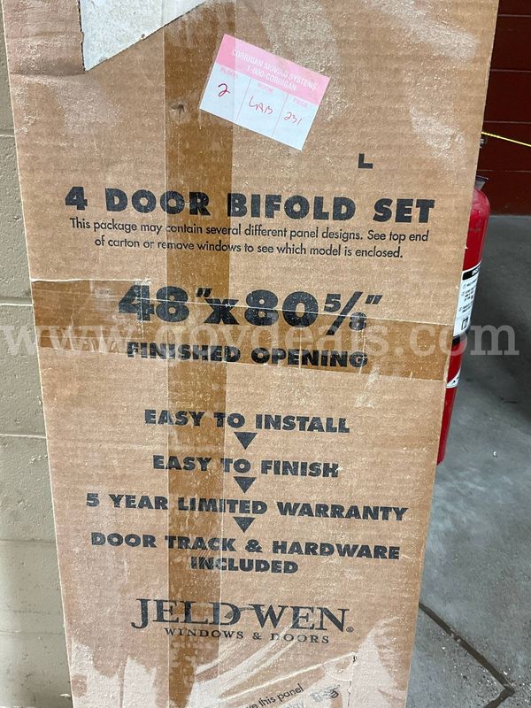 JELD-WEN 4-Door Bifold Closet Door Set ($48'' \times 80^{5/8}''$)