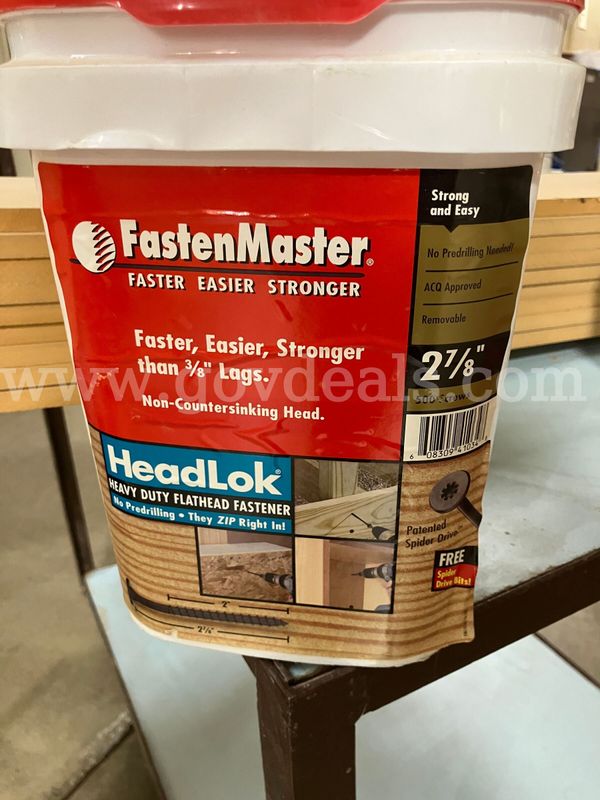 FastenMaster HeadLok 2-7/8" Heavy Duty Structural Screws Partial Bucket (Must be picked up September 8th)