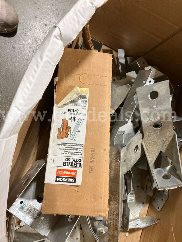 Bulk Lot Simpson Strong-Tie Framing Hardware - Post Bases, Straps, Brackets