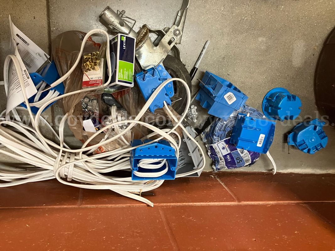 Square D 70A Homeline Load Center + Electrical Boxes & Wiring Supplies Lot