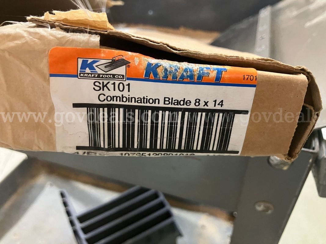NEW Kraft Tool SK101 8" x 14" Concrete Power Trowel Combination Blades (Set of 4)
