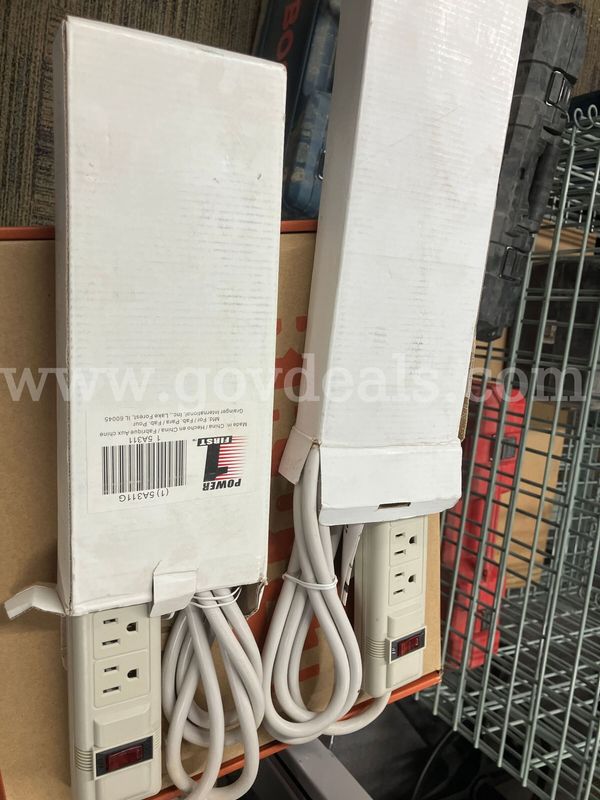Lot of 2 Power First 6-Outlet Power Strips / Surge Protectors (Model 5A311) – New in Box