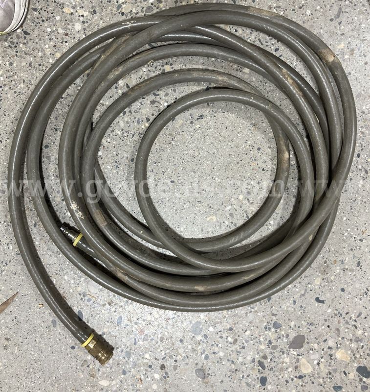 Heavy-Duty Rubber Air Compressor Hose w/ Quick-Connect Fittings (Est. 25–50 ft)