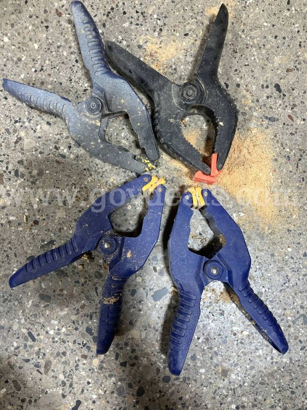 Set of 4 Heavy-Duty Nylon Spring Clamps (Woodworking / Crafting / Shop Clamps)