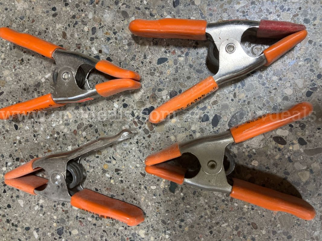 Lot of 4 Heavy-Duty Pony Steel Spring Clamps (3" Capacity)