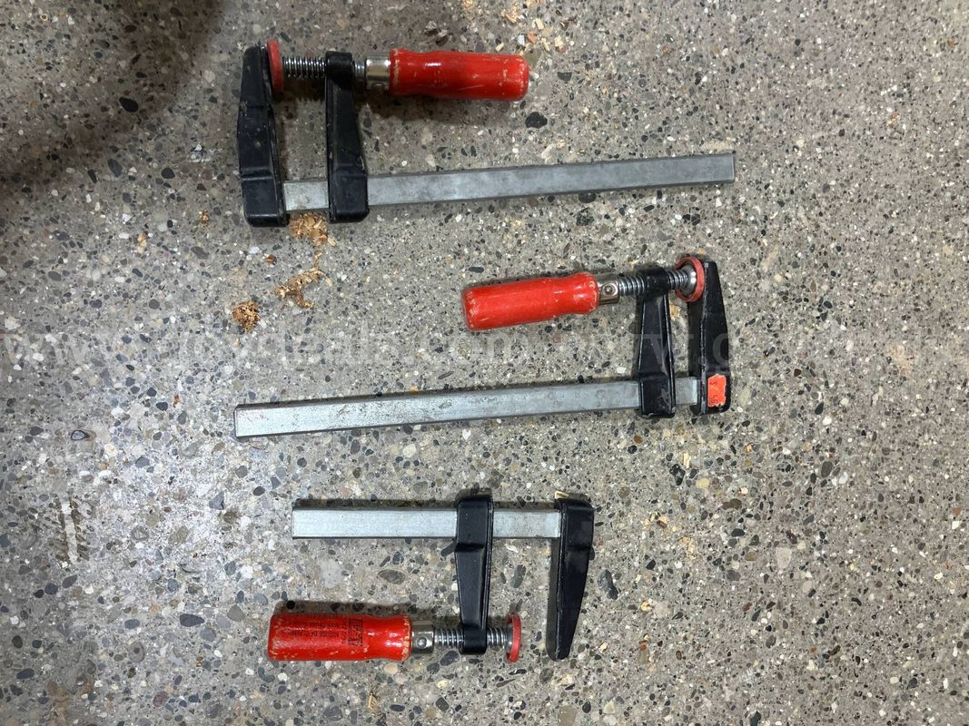 Set of 3 Bessey F-Style Bar Clamps - Woodworking / Shop Clamps