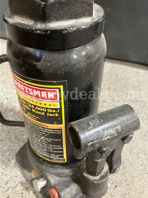 Craftsman Professional 12-Ton Hydraulic Bottle Jack (24,000 lbs) - Model B712 PUMP HANDLE NOT INCLUDED