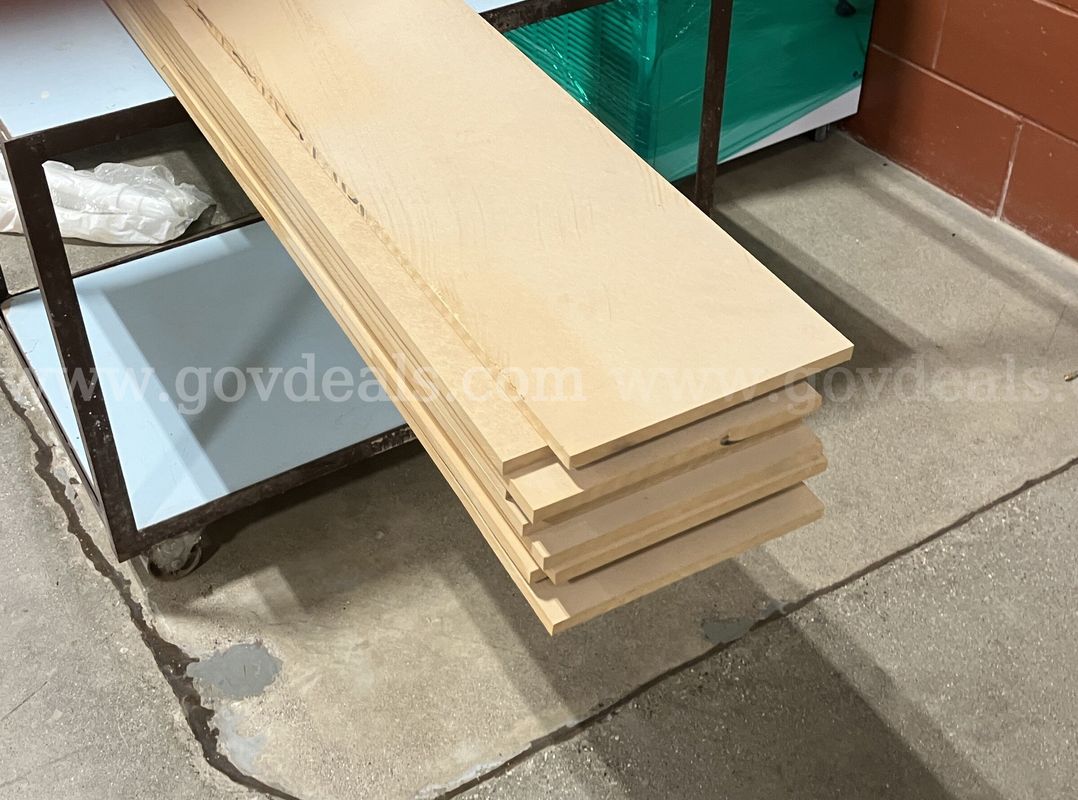 Lot of (9) 97" x 9.5" x 1/2" Composite Wood Shelving Boards