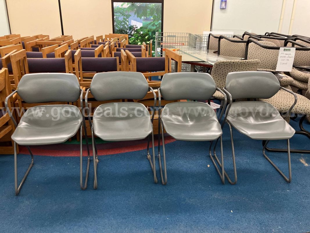 Commercial American Seating "Acton Stacker" Chairs with Arms (Set of 4)
