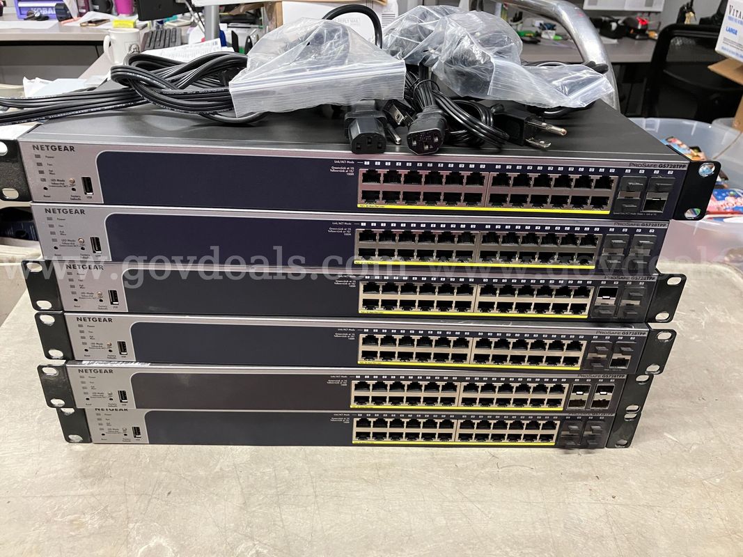 Lot of 5 Netgear ProSafe GS728TPv2 24-Port Gigabit PoE+ Smart Managed Switches