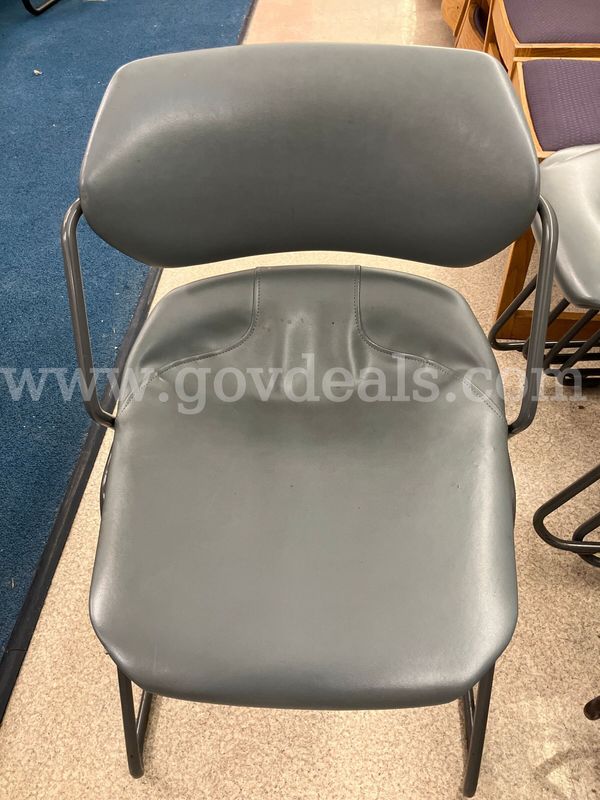 American Seating "Acton Stacker" Commercial Grade Chairs (Grey) - Set of 5
