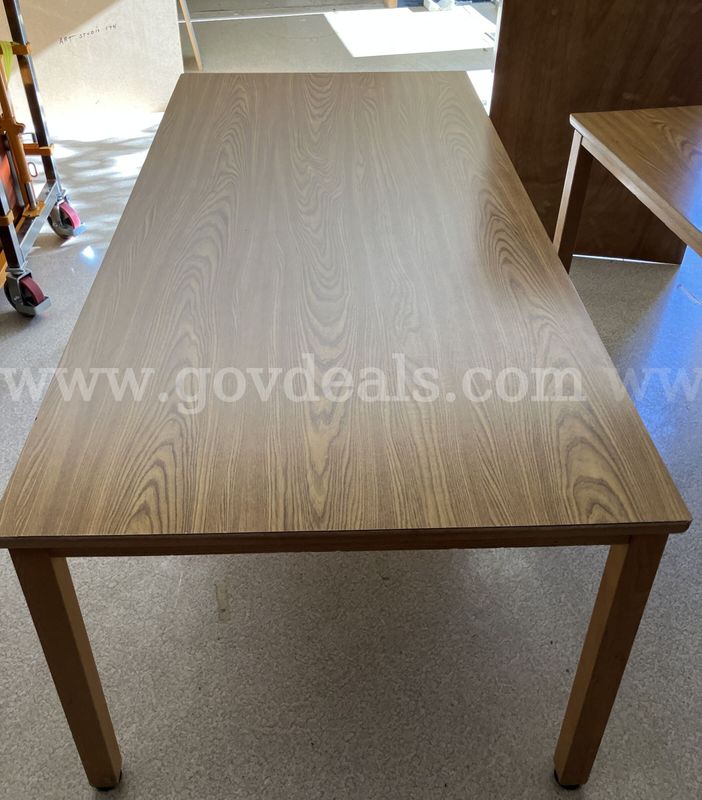 72"x36" Sturdy Commercial / Office / Study Table – Wood-Grain Laminate Top