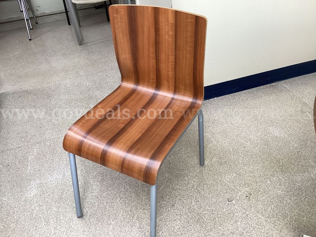 CHi Uptown Modern Molded Wood Side Chair – Laminate Finish & Metal Frame
