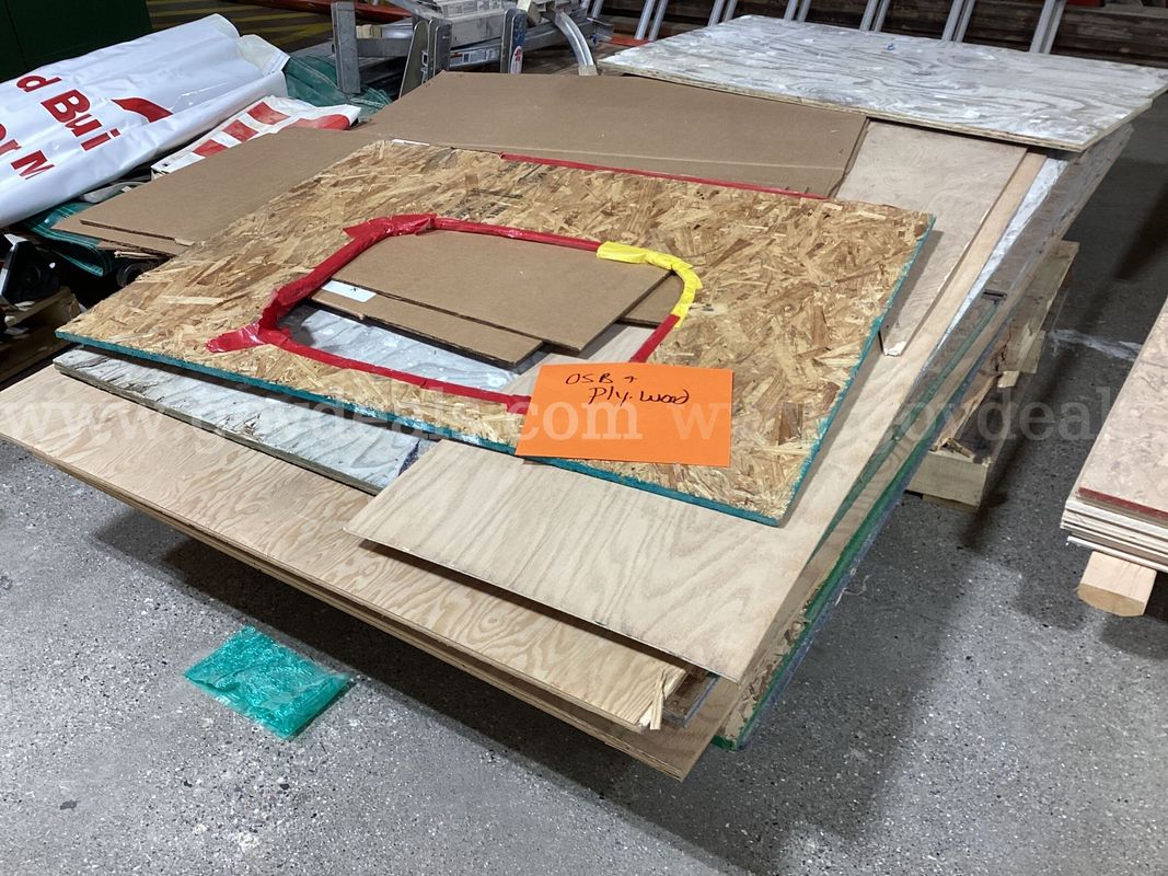 Assorted Sheet Goods Lot – OSB, Plywood, & Cut Sheets (AS-IS)