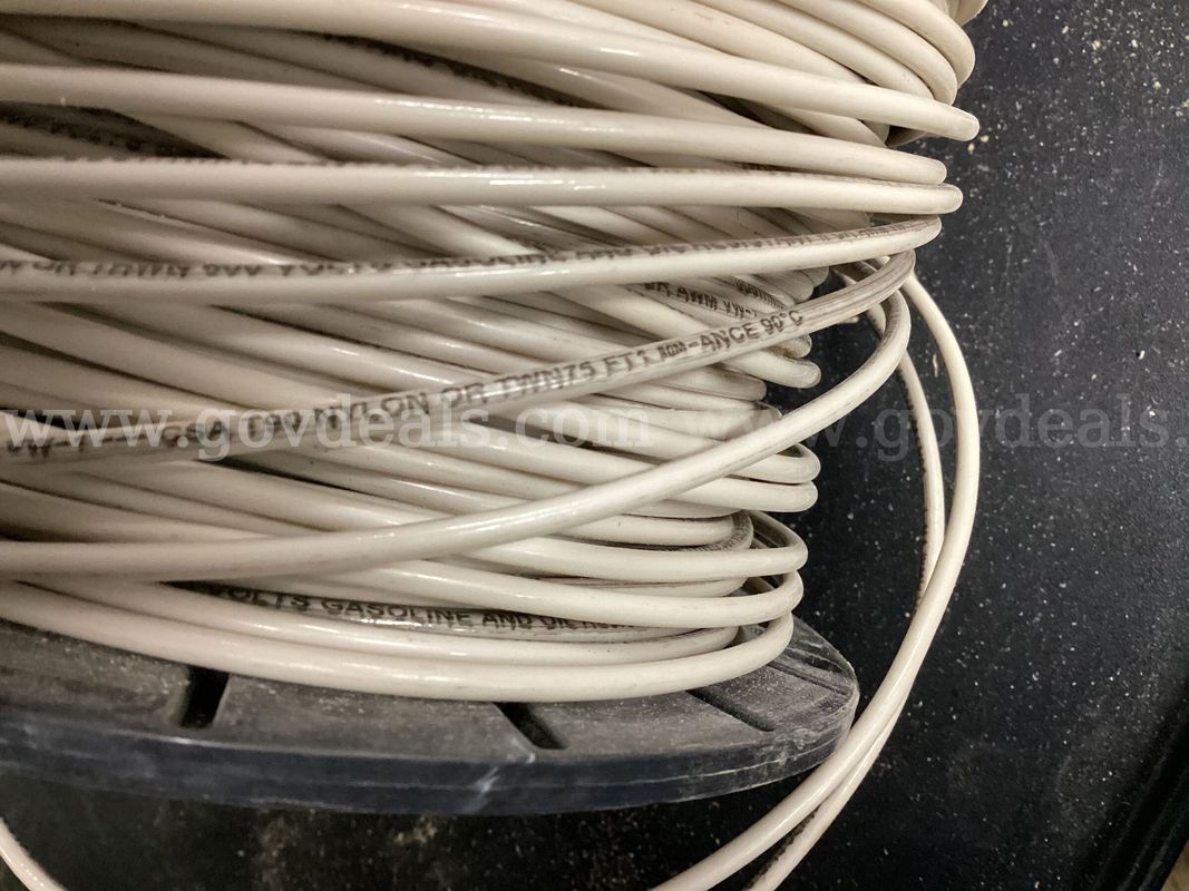 Spool of 1000' White T90 Nylon / TWN75 FT1 Electrical Wire (600V, 90°C)
