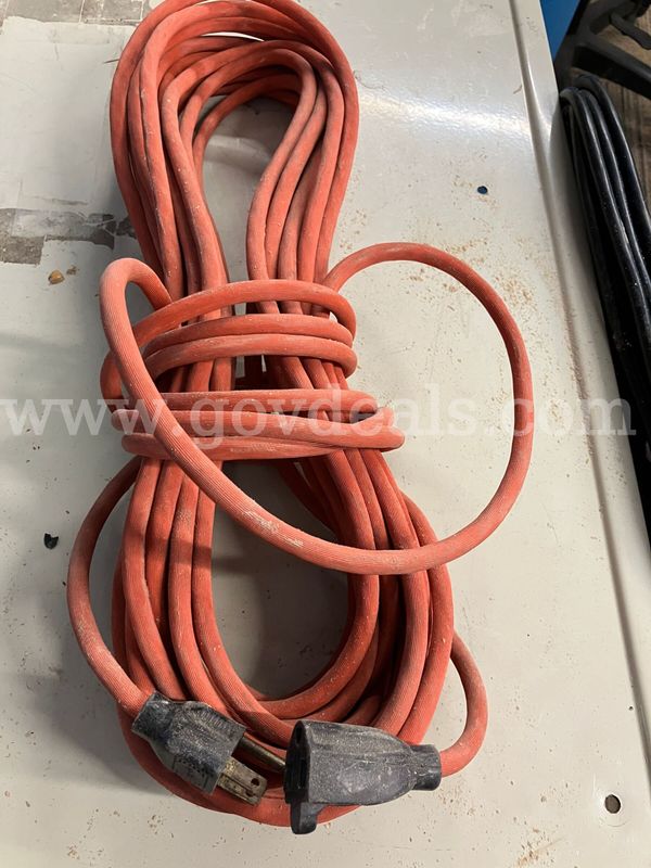 Heavy-Duty Orange Extension Cord - Job Site / Workshop Power Cord