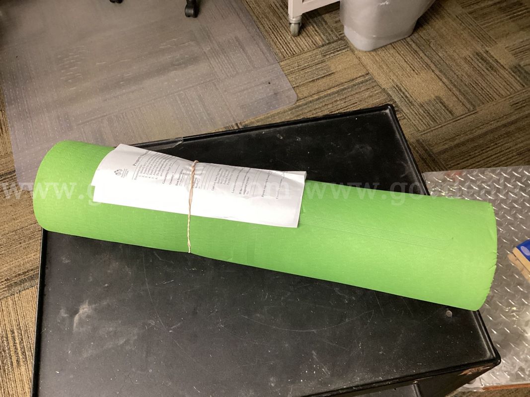 Lime Green Non-Slip Yoga Mat with Alignment Lines & Cushioning