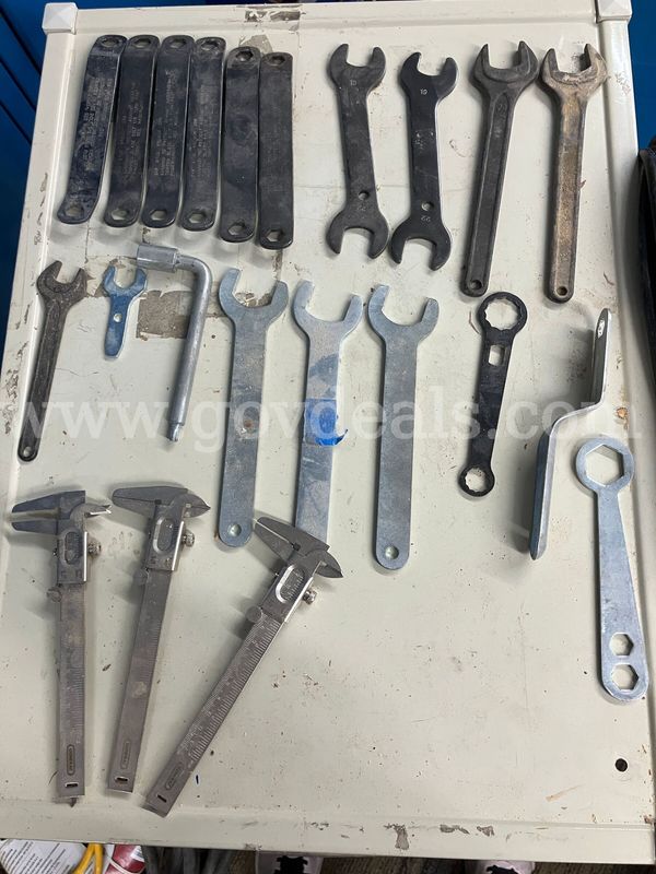 Bulk Lot of Specialty Tools: General Calipers, Saw Stud Wrenches & Open-End Spanners