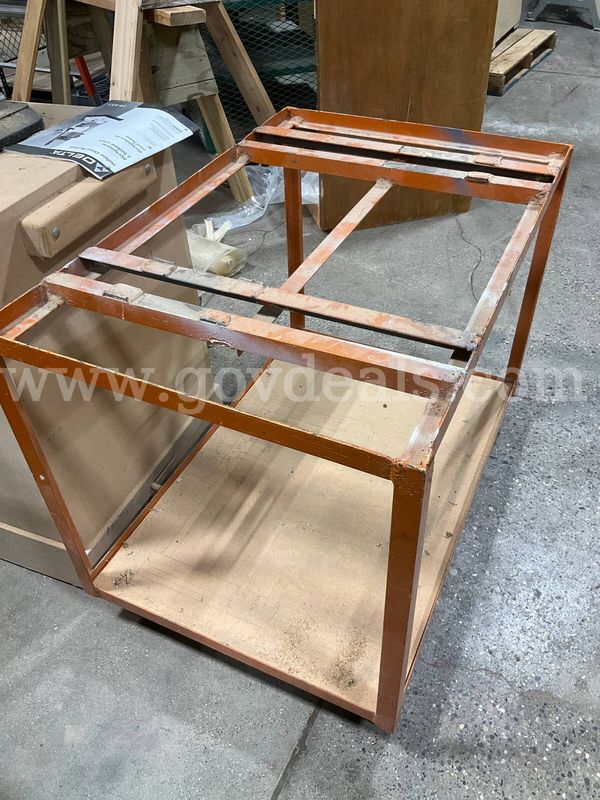 Heavy-Duty Welded Steel Machinery Stand / Shop Cart Frame