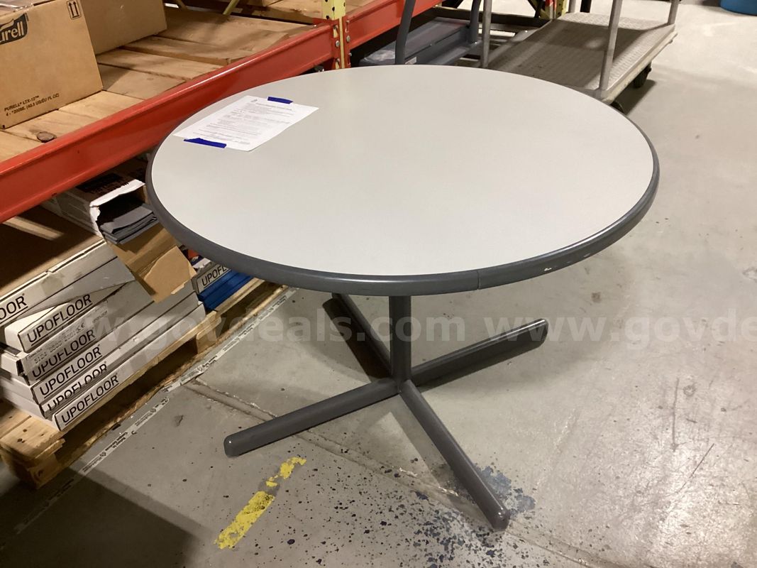 42-Inch Round Pedestal Office/Cafe Table - Used