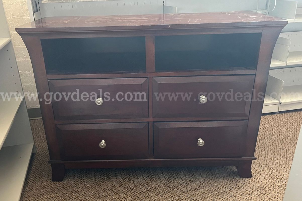 Dark Cherry Media Cabinet