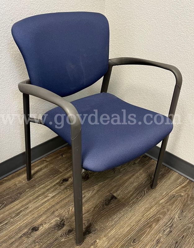 Two Blue Reception Chairs