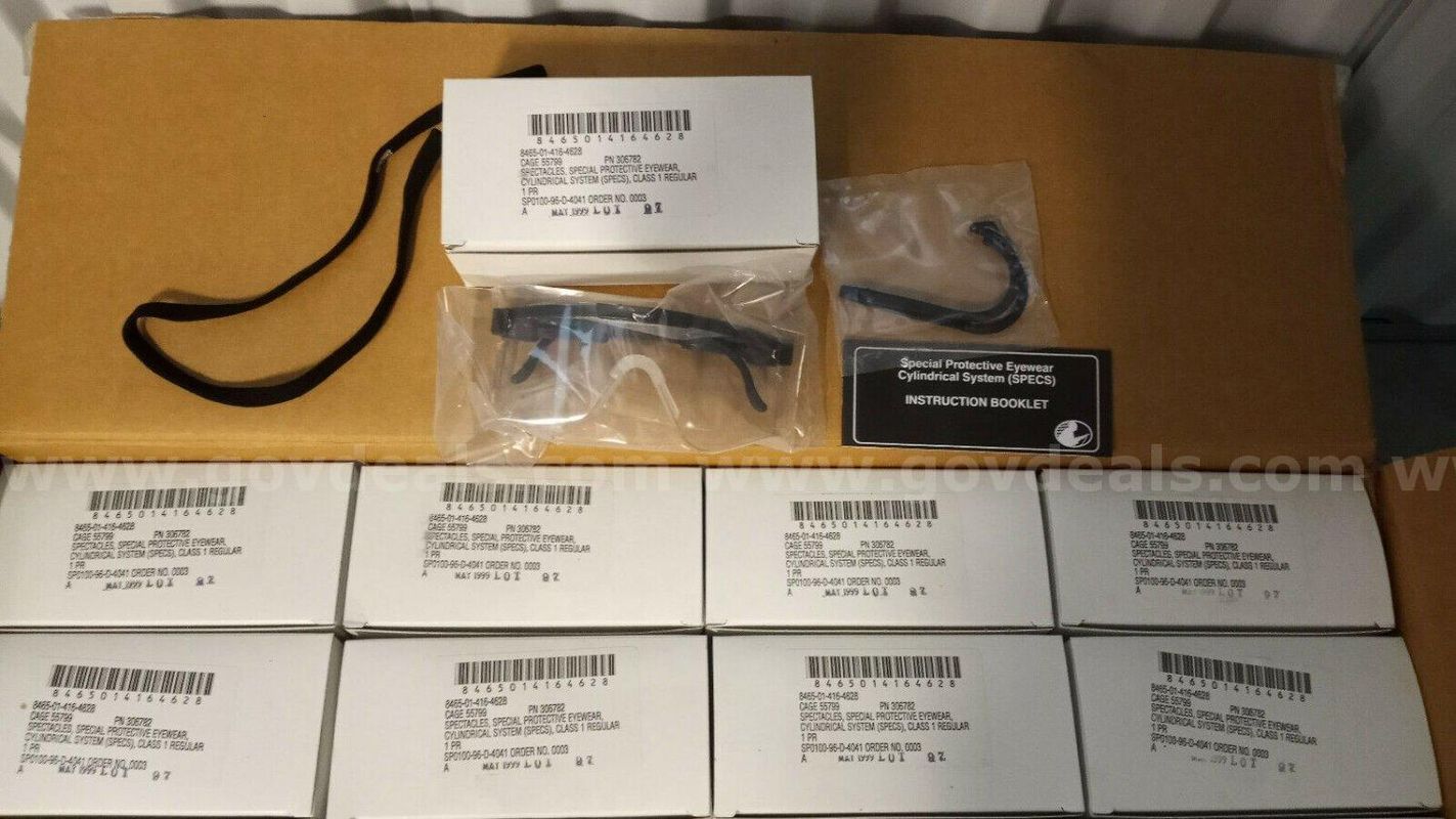 U.S. Army Surplus Lot Of 10 Genuine Military Ballistic Safety Glasses Clear Color Nib Made In Usa *Can Ship*