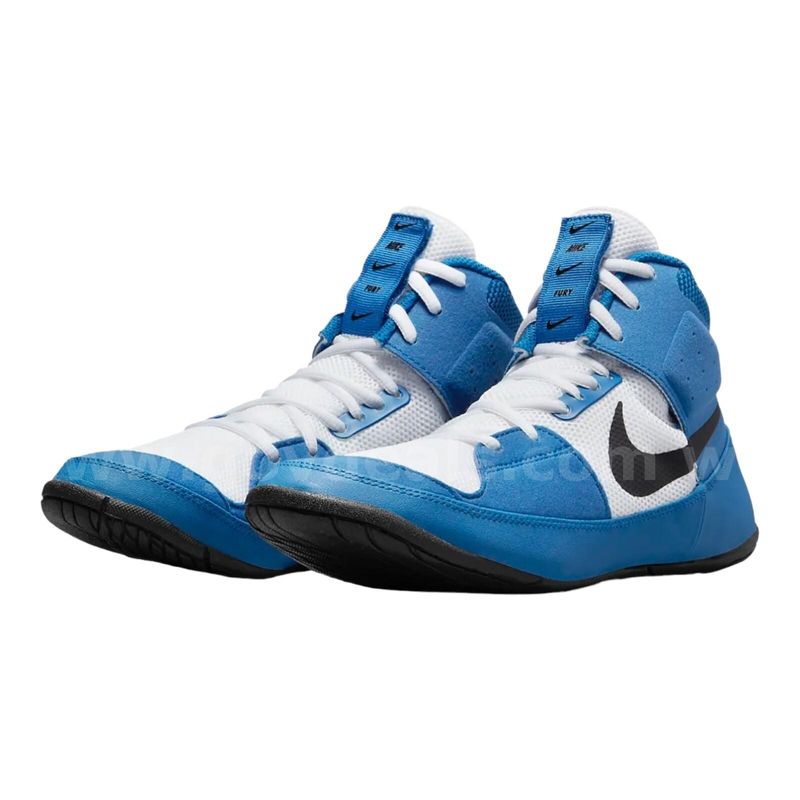 Nike Fury Blue White Blk MMA, Boxing, Wrestling Shoes AO2416-401 Size Men's 10 new *WILL SHIP*