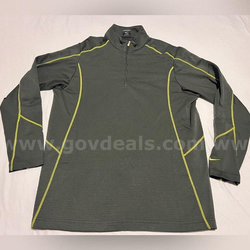 RARE NikeFIT THERMA Men's Ko 1/4 Zip Sweatshirt GYM Green Men's Size EXTRA LARGE *WILL SHIP*