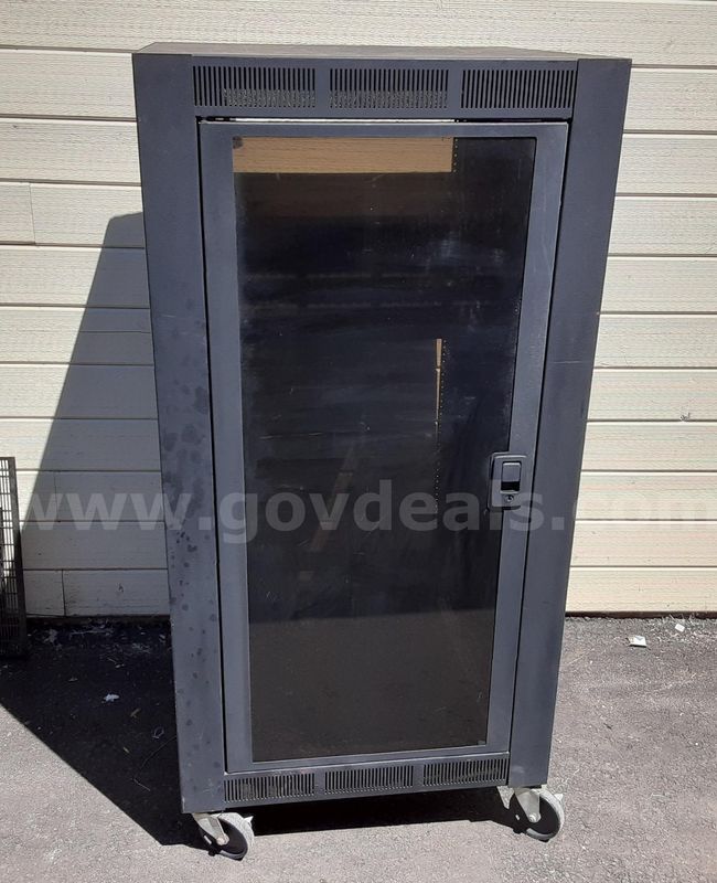 Network Computer Server Rack on Wheels - 53 x 26 x 25