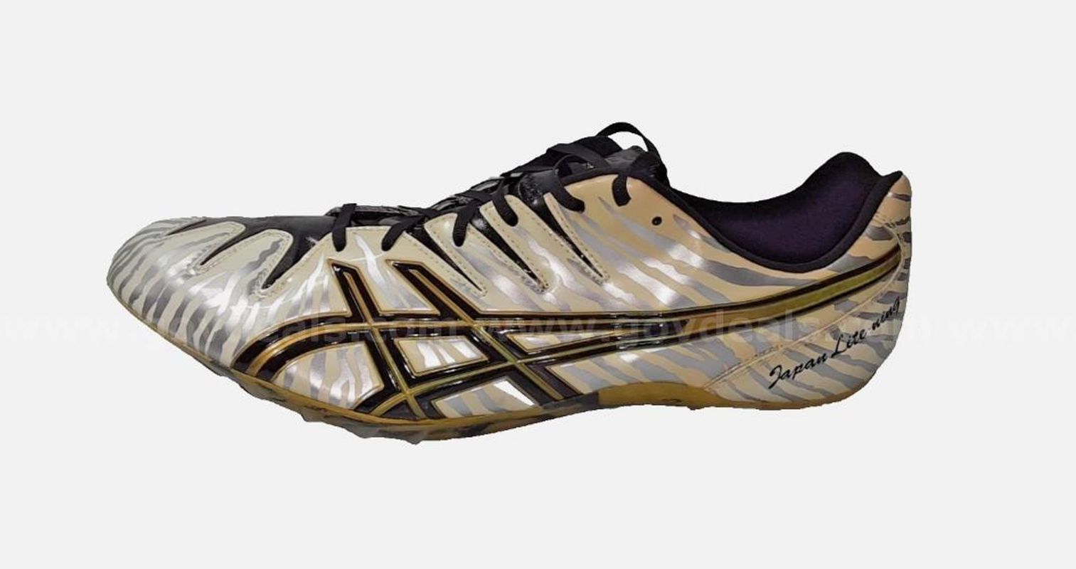 Original Authentic Asics Japan Lite-Ning 4 G201Y Men's 13 Zebra Print Athletic Running Spikes Shoes