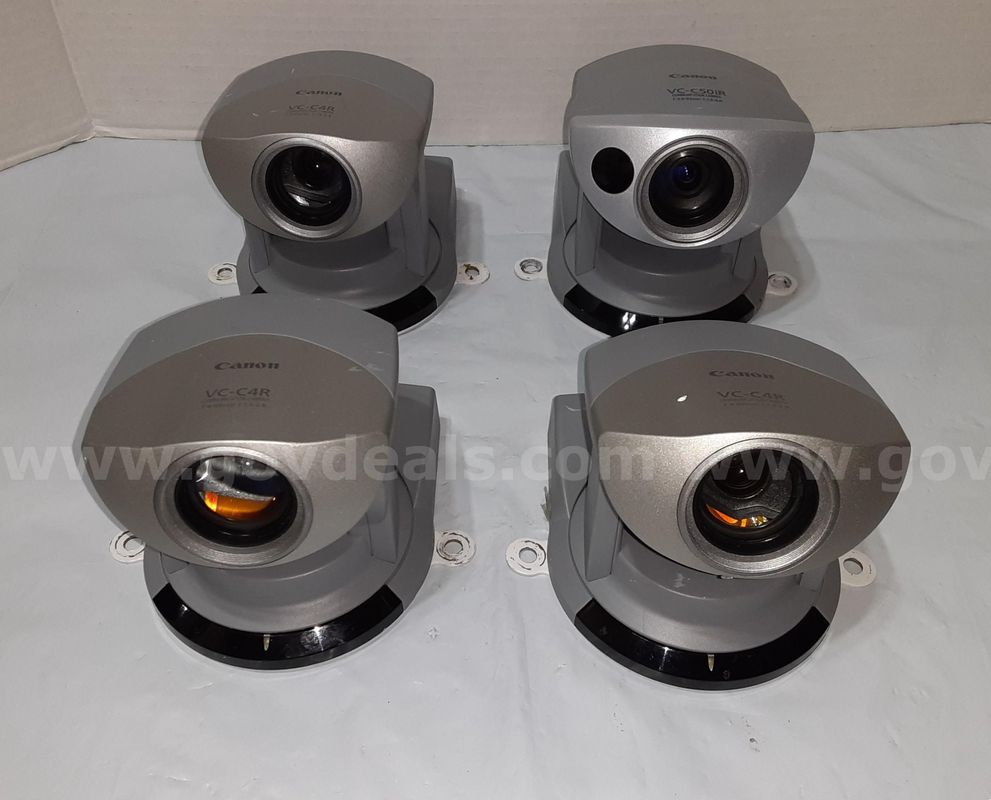 Lot of 4 - Canon VC-C50iR & Canon VC-C4R 26X Optical Zoom Communication Camera